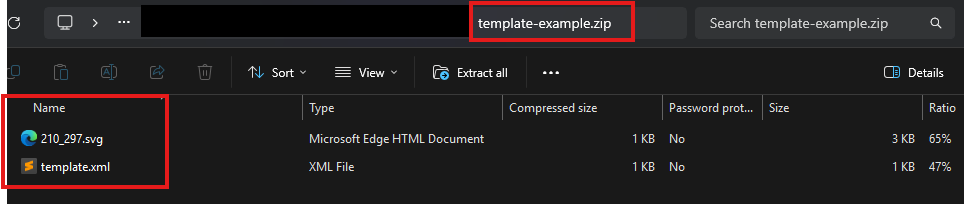 Example Template Contents OOTB